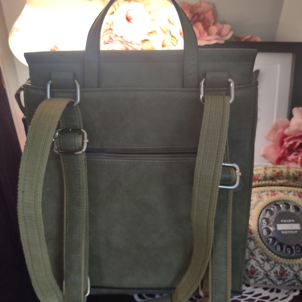 Kate Spade green backpack purse